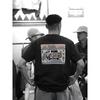 American Vintage Cotton Fashion Brand Print Motorcycle Short Sleeve T-shirt Men's Summer Foreign Trade Men's Vintage Cotton T-shirt
