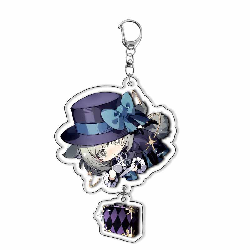 Reverzní hra:1999 Akrylový přívěsek na klíče Kreslené doplňky Viltin Lilya Medicine Druvis III Bkornblume Kroužek na klíče Dárky