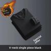 Men's V-Neck Thick Velvet Long-Sleeve T-Shirt - Warm & Trendy Autumn/Winter Base Layer