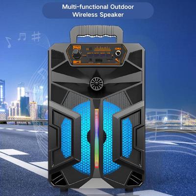 6.5-inch High-Power Portable Bluetooth Speaker with Pull Rod for Outdoor Use, Wireless Square Dance, and Home KTV.
