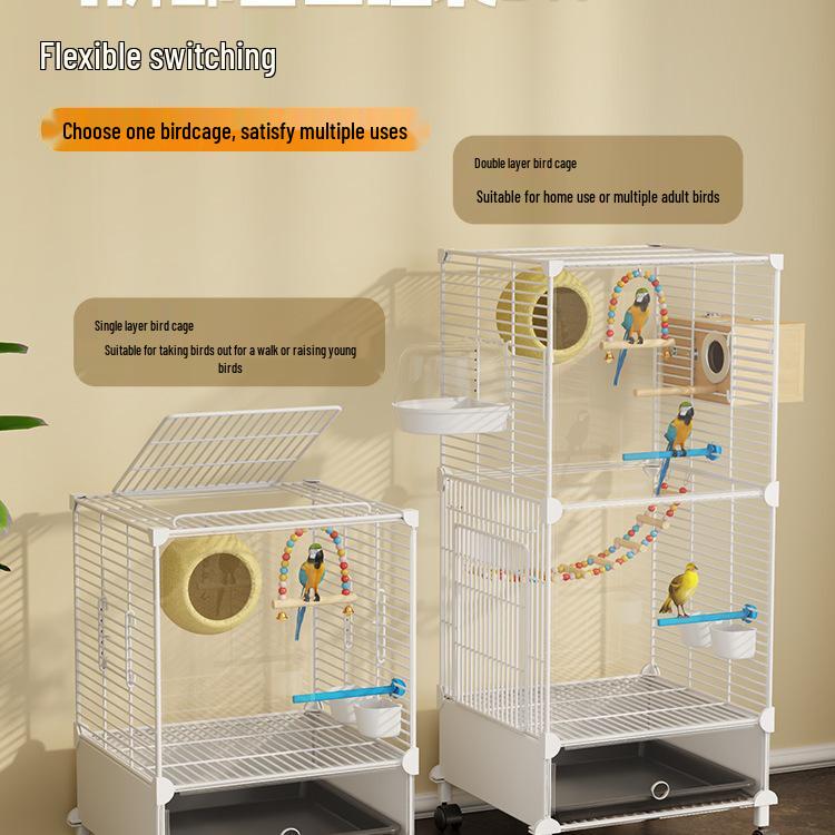Luxury Large Bird Cage for Cockatiels, Budgerigars, Parrots with Breeding Box