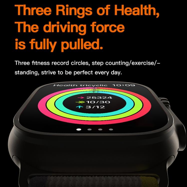 T800 Ultra 1.99 pollici Cinturino in Silicone Blu Oceano Smartwatch Supporto Frequenza Cardiaca / ECG
