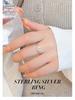 Adjustable S925 Silver Luxury Full Diamond Cross Ring for Women’s Index Finger