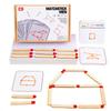 DIY Montessori Matches Puzzles Game Wooden Toys Math Geometry Board Game Logic Thinking Match Training Educational Toys for Kids