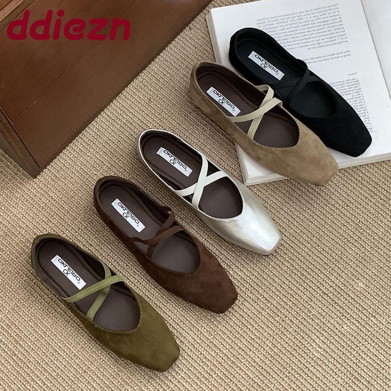 Fashion Fashion Round Toe Ladies Flats Slip On Shoes Casual Female Soft Footwear Shallow Women Ballet Flats Dance Shoes