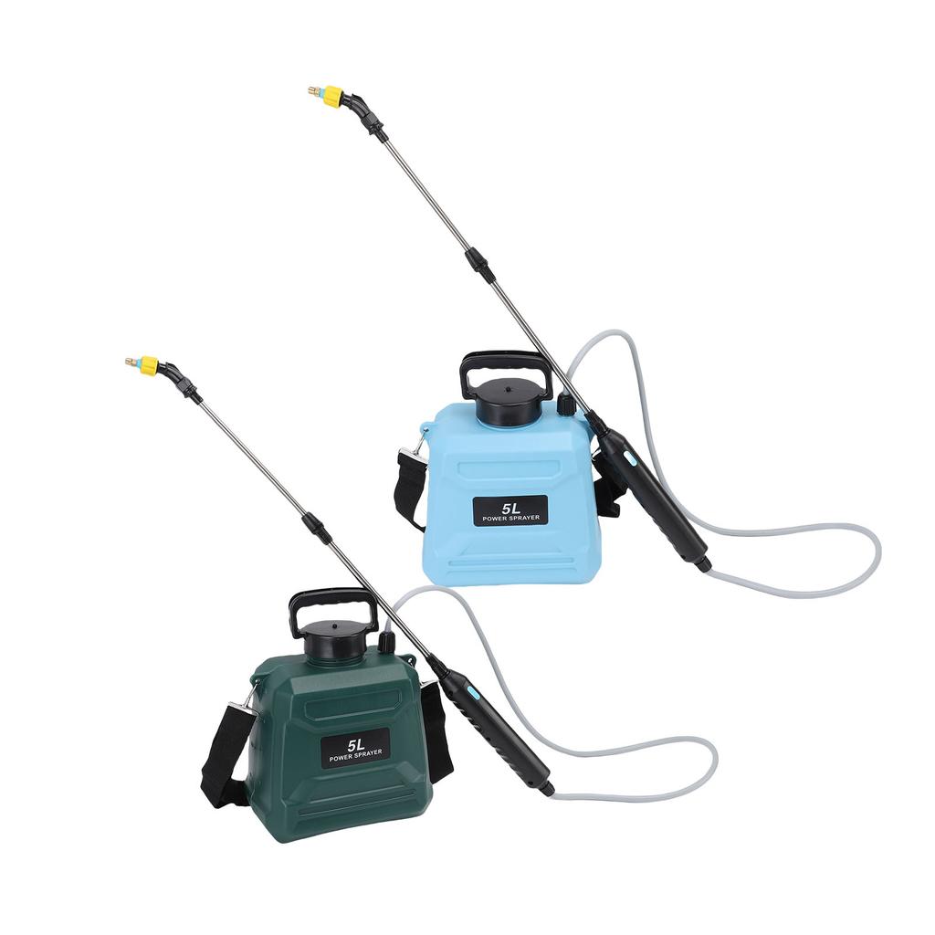 Gartenspritze 5L Fassungsvermögen Akkulaufzeit Elektrische Spritze mit Düsen Einziehbarer Stab Für Tägliche Gartenarbeit Reinigung Unkrautjäten