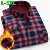 Winter Sherpa Lined Flannel Shirt Jackets for Men Long Sleeve Button Down Fleece Dress Shirts Men's Casual Warm Comfortable Thermal Shirt With Pockets
