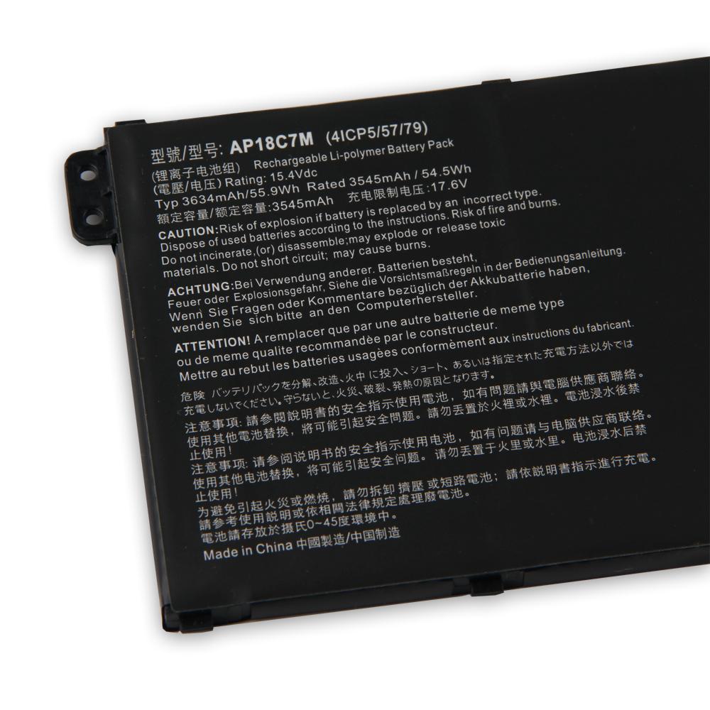 ACER Swift 5 SF514-54GT SF514-54T SF514-55T SF313-52T SF514-55T SF313-52G AP18C7M AP18C7K Dizüstü Bilgisayar Bataryası 3634mAh için Şarj Edilebilir Lityum Pil