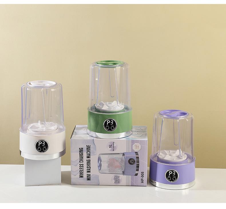Compact Wireless Portable Sock Washing Machine: Mini Underwear Washer, No Installation Needed