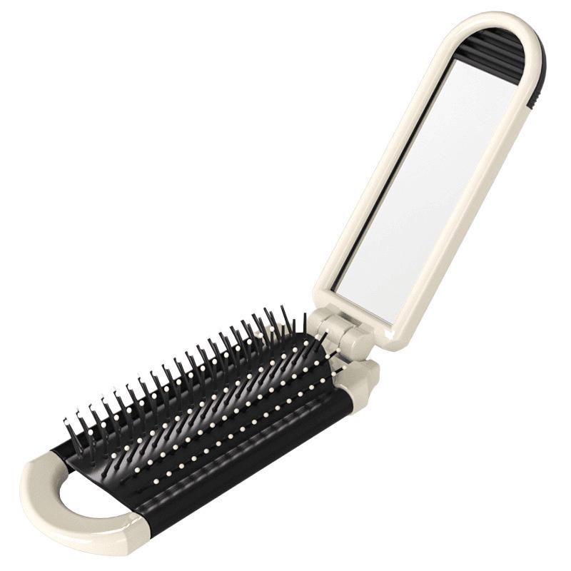 Portable Folding Comb & Makeup Mirror for Girls