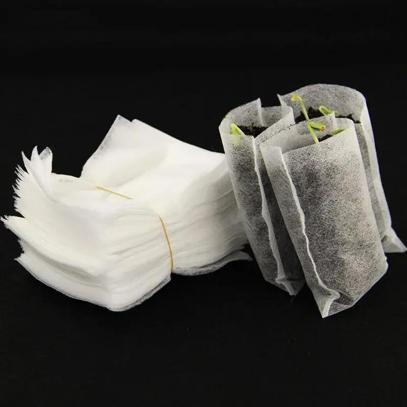 

300 шт./упак. Садовые горшки для рассады, мешки для выращивания рассады 7*9 см, тканевые садовые мешки для посадки