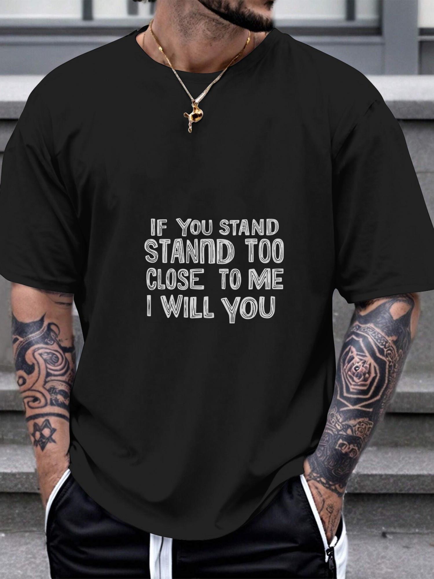 1pc bold humorous statement black T-shirt S