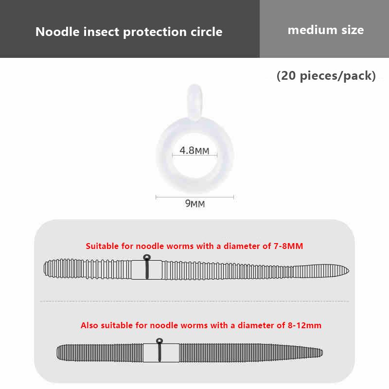 

20Pcs White Pellet Lure Bait Bandage Elastic Transparent High Quality For Carp Coarse Fishing Tackle Band Gear Accessories 9mm