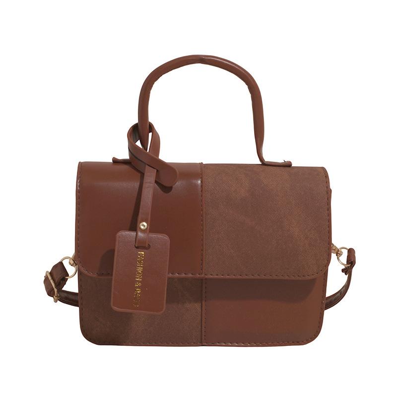 2026 Trendy, exquisite, simple handbag, fashiable shoulder bag, women s shopping, commuting handbag, women s коричневый
