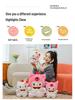 Kuromi Strawberry Cake Cat Doll with Birthday Hat Plush Toy