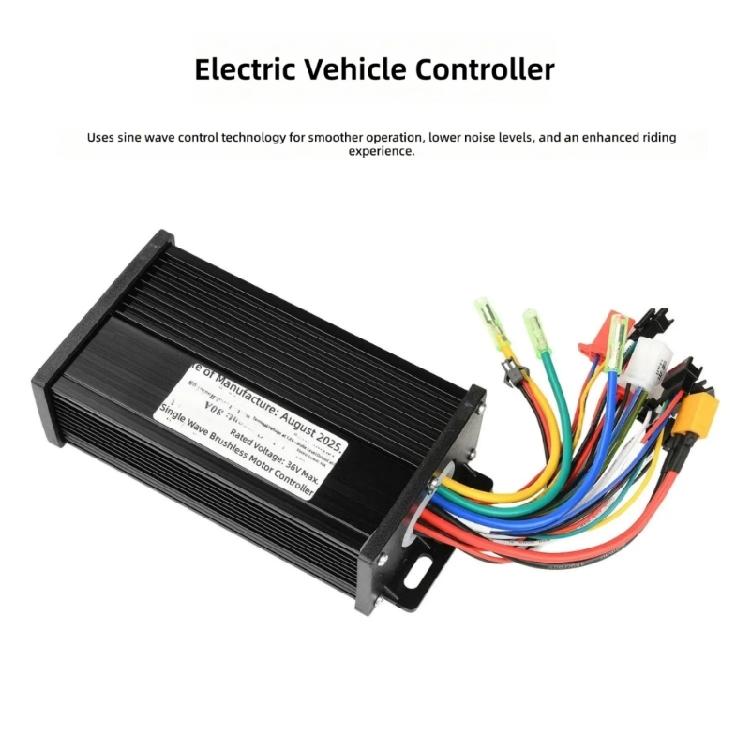 Powerful 30A Sine Waves Brushless Motor Controller Replacement Electric Bike Controller with LCD Display Panel Enduring