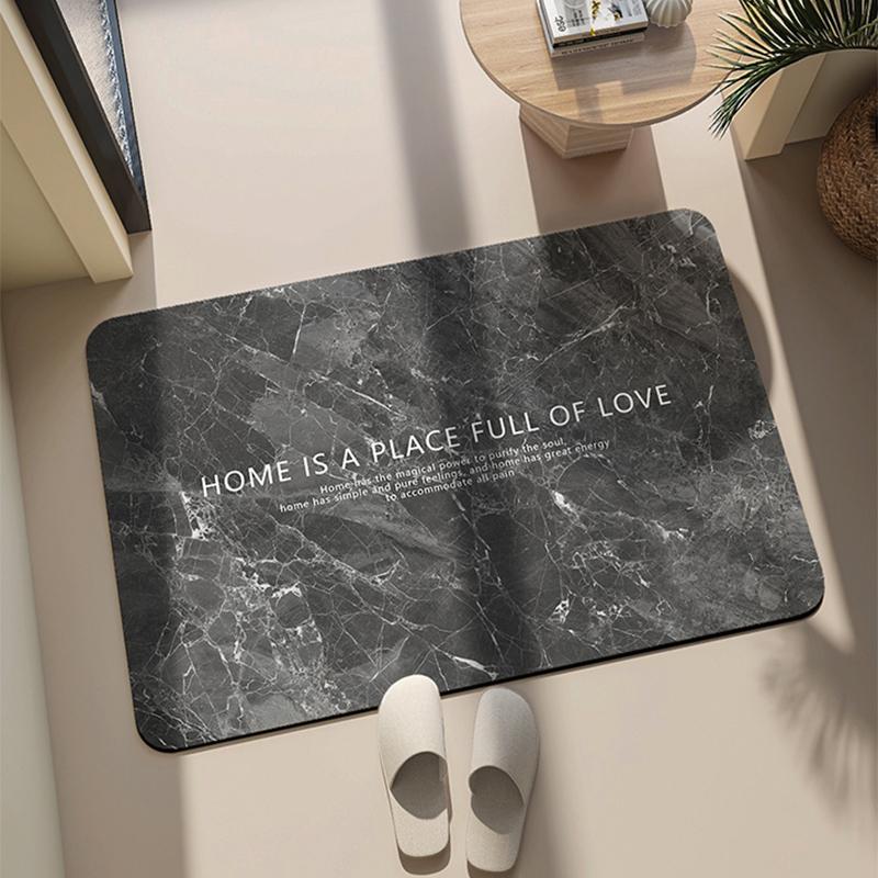 Diatom Mud Bathroom Bath Mat Rug Diatomite Pad Super Absorbent Bath Carpet Non-slip Quick Drying Shower Bathtub Foot Mat Doormat
