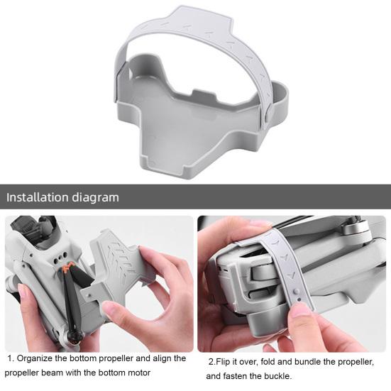 Propeller Blade Holder Soft Protective Blade Guard Silicone Fixing Strap Storage Drone Accessories Folding Drone Propeller Stabilizer Belt