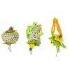 3pcs Bird Chewing Toys Natural Parrot Shredder Toy Set with Bells Rattan Ball for Budgies African Grey Parrot Cockatiels