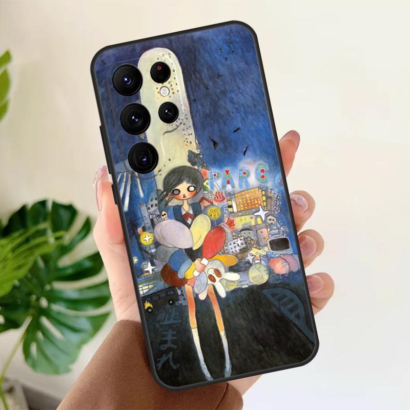 Cartoon Aesthetic Aya Takano Soft Case For Samsung Galaxy S25 S24 S23 S22 S21 Ultra S9 S10 Plus S23 FE S24 FE Phone Cover