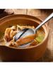 Single Stainless Steel Serving Spoon with Drain Holes, Heat Insulated Handle Design, Multifunctional Kitchen Ladle for Soup & Ri