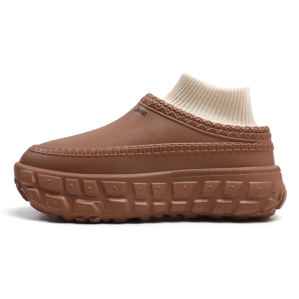 Jeep Cotton Shoes Series Autumn Winter Plush EVA Non-Slip Chef Shoes Unisex Shoes Brown P750N14901-3