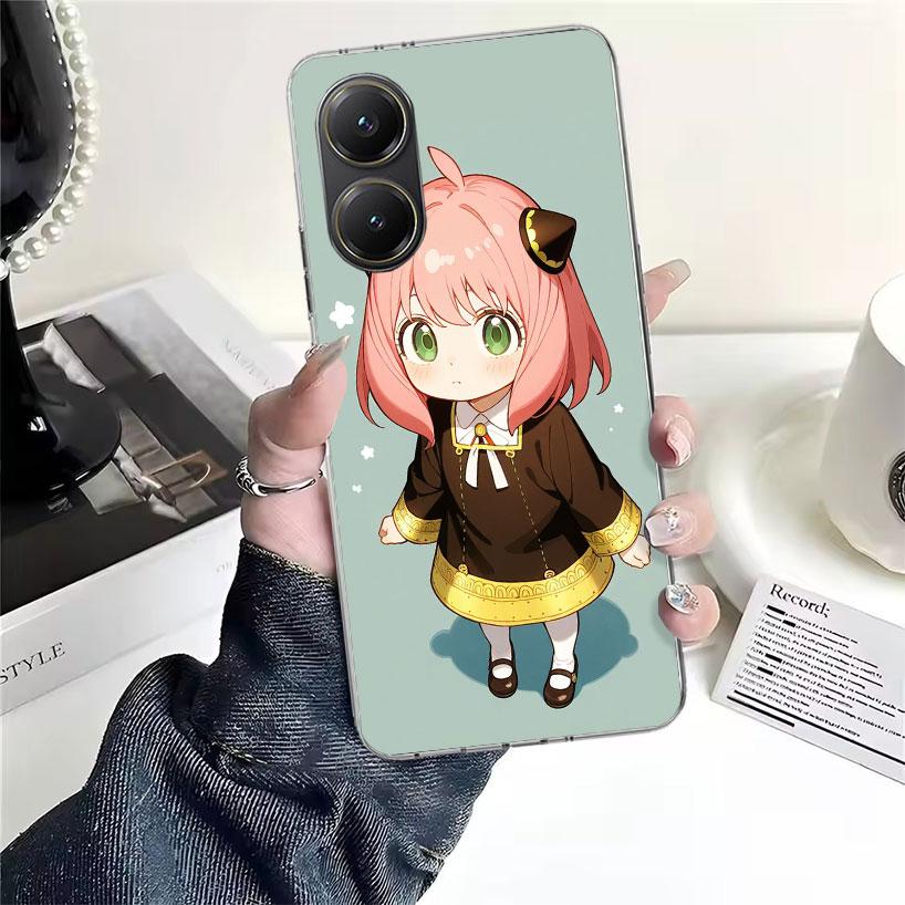 S-Spy Family Anya Soft Phone Case For Xiaomi Redmi 15C 15 13C 13 Poco X5 X6 X7 F7 Ultra M7 12C 12 10 10C 9C 9A 9T 9 Fundas Poco