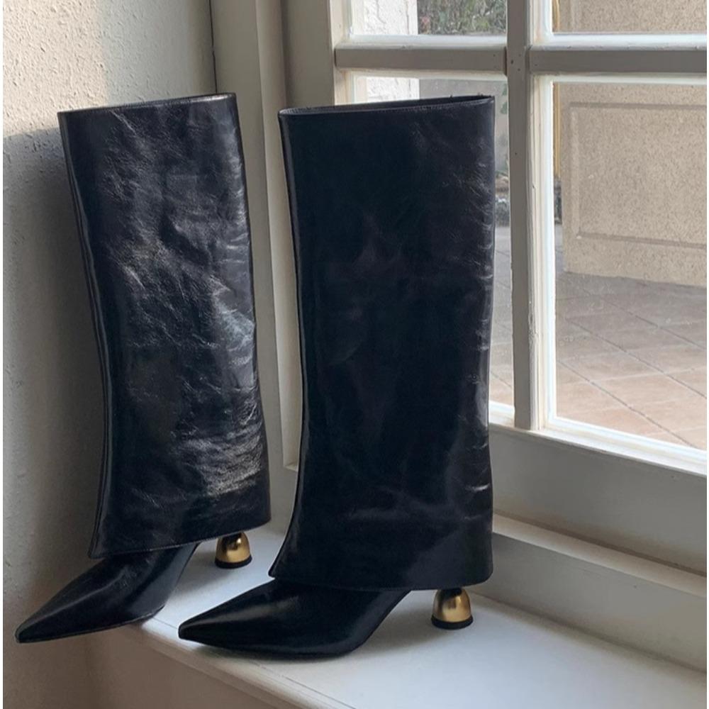 

Женские высокие ботинки с острым носком, дизайнерские туфли на высоком каблуке, модные ботфорты до колена, зимние ботинки челси, готические туфли-лодочки, роскошные боты для женщин 42