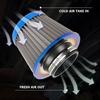 76MM 3" Gekleurd Blauw Roestvrij Staal Gaas Kegel Power Intake Hoge Doorstroming Koudeluchtfilter Luchtinlaatfilter Inductie Kit OFI074