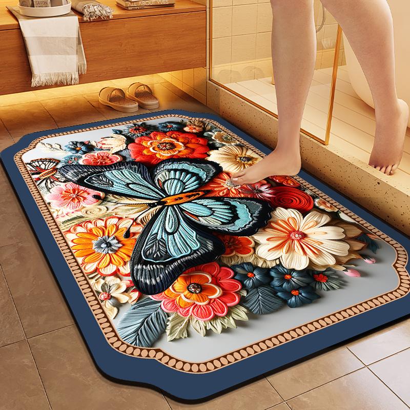 Home Quick-drying Absorbent Toilet Bathroom Door Special Absorbent Foot Mat Bathroom Kitchen Door Bathroom Anti-slip Mat