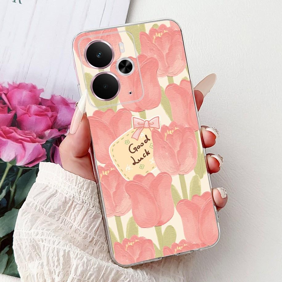 For Realme 14 5G Case Realme 14T Cover RMX5078 RMX5075 Shockproof Silicone Soft TPU Flower Bumper For Realme14 14 T Phone Shells
