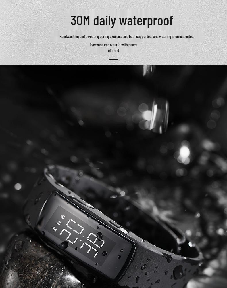 Neues wasserdichtes Smart Health Armband mit Schrittzähler, Vibrationsalarm und LED-Anzeige für Männer und Frauen.