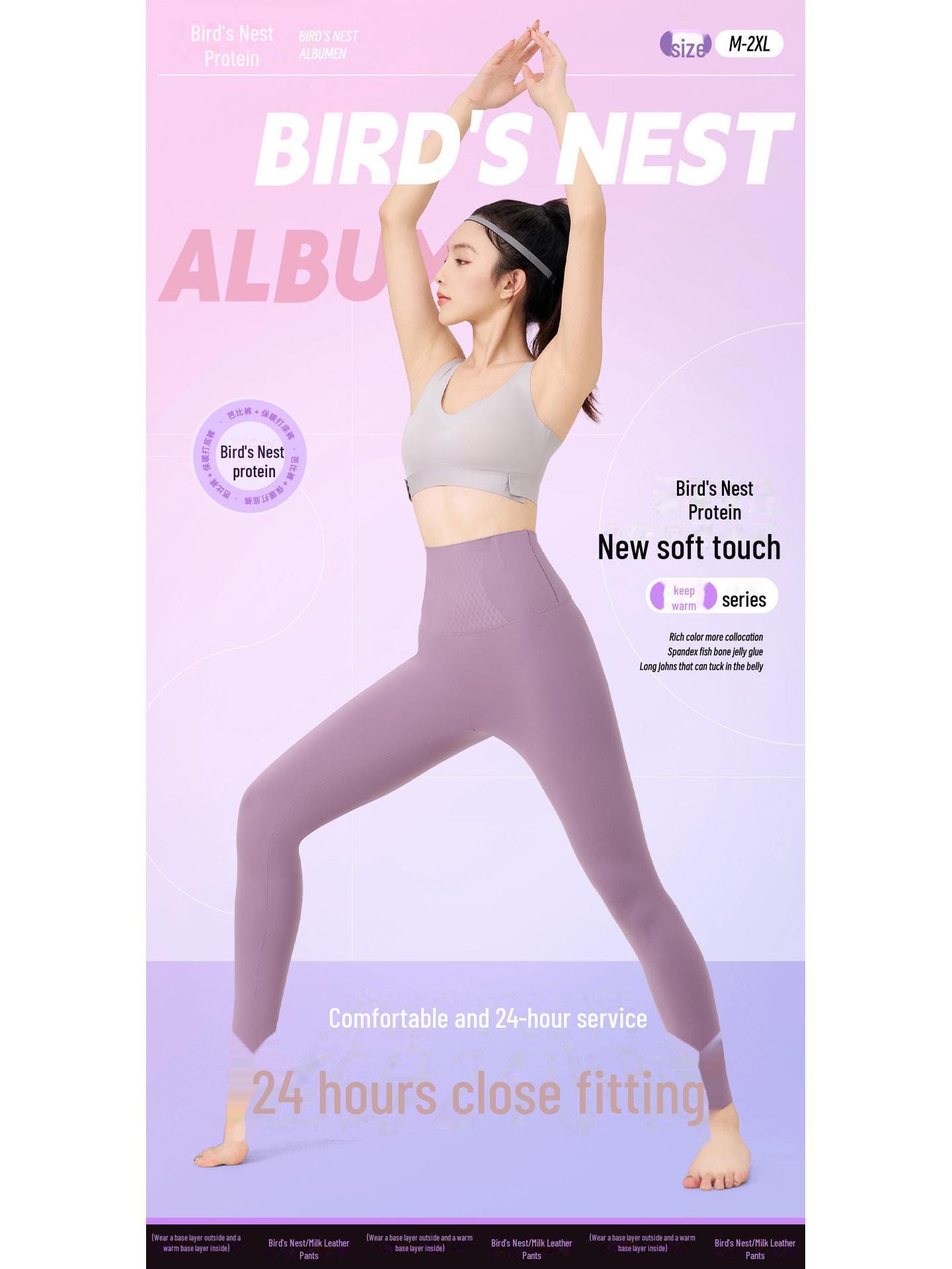 

Women s High Waist Yoga Pants - Nude, Hip-Lifting, Warm Fitness Leggings M ~80 lbs