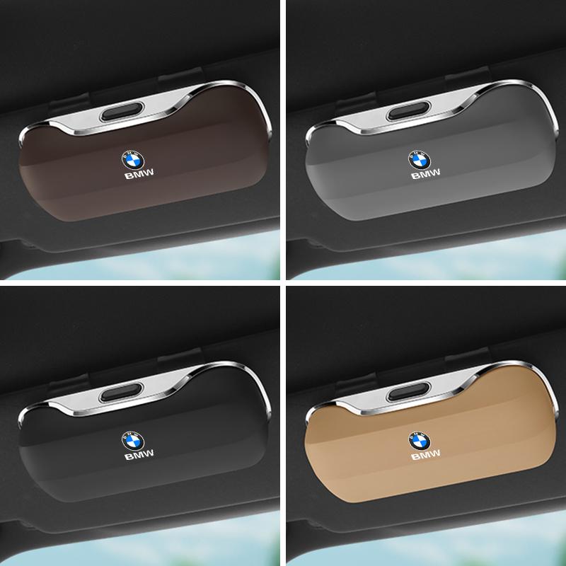 Car Visor Sunglasses Glasses Case Clip Eyeglasses Box Holder For BMW X1 X2 X3 X5 X4 X6 X7 1 3 5 6 7 Series E60 E90 E70 G20 G30 LS3