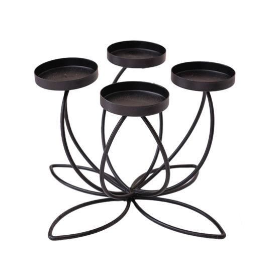 1/3/4/5-Candle Iron Candle Holder Decorative Tabletop Candlestick Holder Stand for Wedding Event Mantel Kitchen Dining Table Decor
