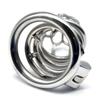FRRK 304 Stainless Steel Chastity Device Comfortable Lock Large Cock Cage BDSM Chastity Cage for Man