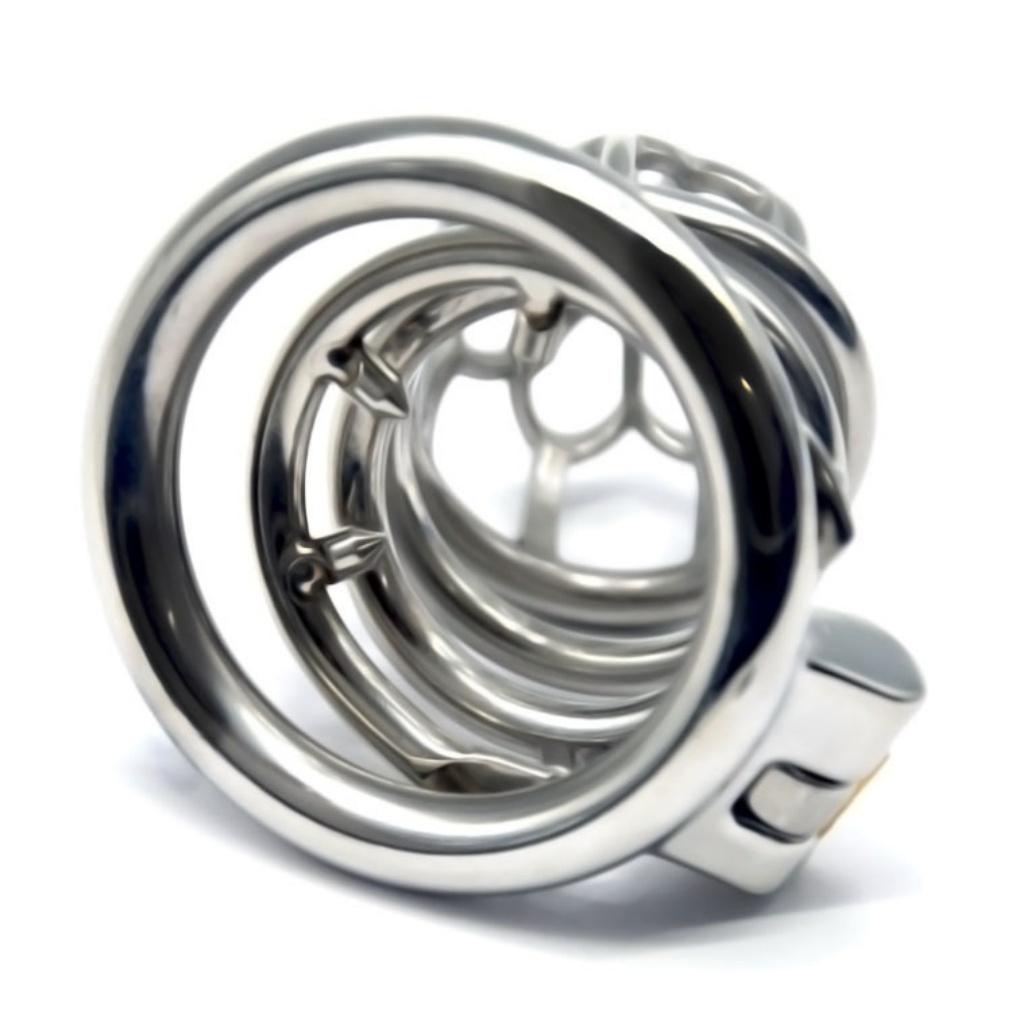 FRRK 304 Stainless Steel Chastity Device Comfortable Lock Large Cock Cage BDSM Chastity Cage for Man