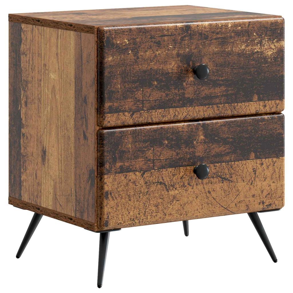 Nightstand Reclaimed Wood Look 43 x 34.5 x 47.5 cm Engineered Wood