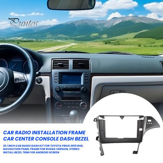 10.1 Inch Head Unit Mount Car Radio Dash Kit for Toyota Prius 2010 RHD, Navigation Aftermarket Panel Frame Russia Version, Stereo Install Bezel