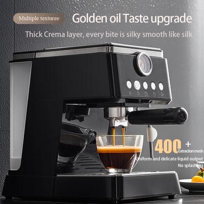 High-Pressure Italian Semi-Automatic Coffee Machine with Milk Frother for Latte Art
