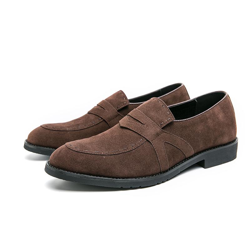 Fashion Men's Suede Leather Loafers Fashion Soft Mens Shoes Comfortable Driving Shoes Brand Men Casual Footwear Thick Bottom Moccasins