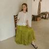 Peulaudeumali Pm_Crinkle Pleated Long Skirt_2Color