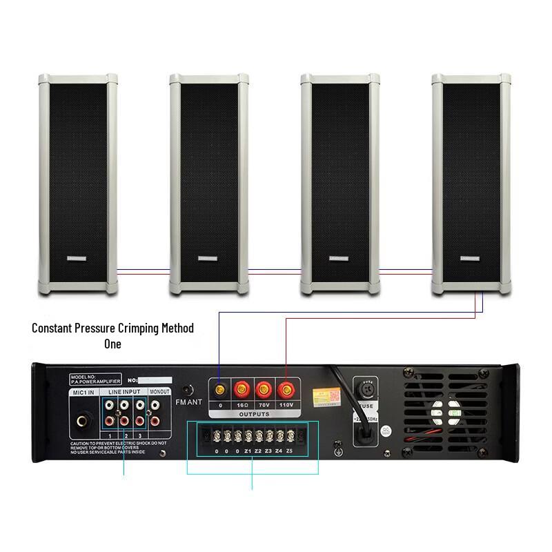 LINGSHENG High-Power Bluetooth Public Address Amplifier CN Plug (adapter Included)