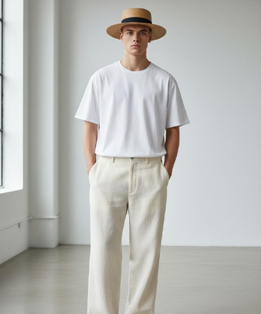 Summer Brown Flat Panama Hat