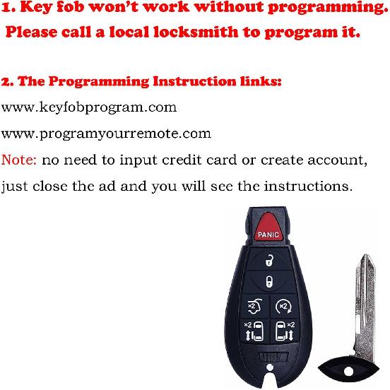 MechanMagic Key Fob Replacement Compatible For Chrysler Town And Country Dodge Grand Caravan 2008- Car Keyless Entry Remote Control M3N5WY783X