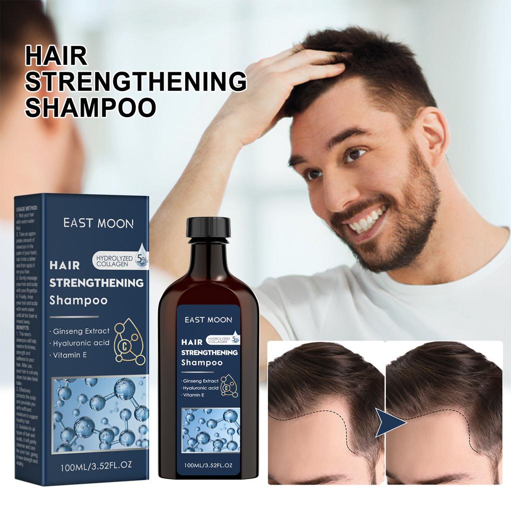 East Moon Men's Deep Cleansing Shampoo Moisturizing Strengthening Hair Roots Formula
