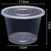 Disposable Transparent Plastic Round Soup Bowls with Lids