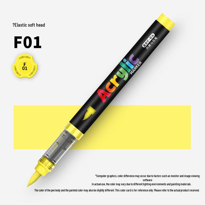 60-Color Soft Tip Liquid Ink Acrylic Marker Set for Primary School Art