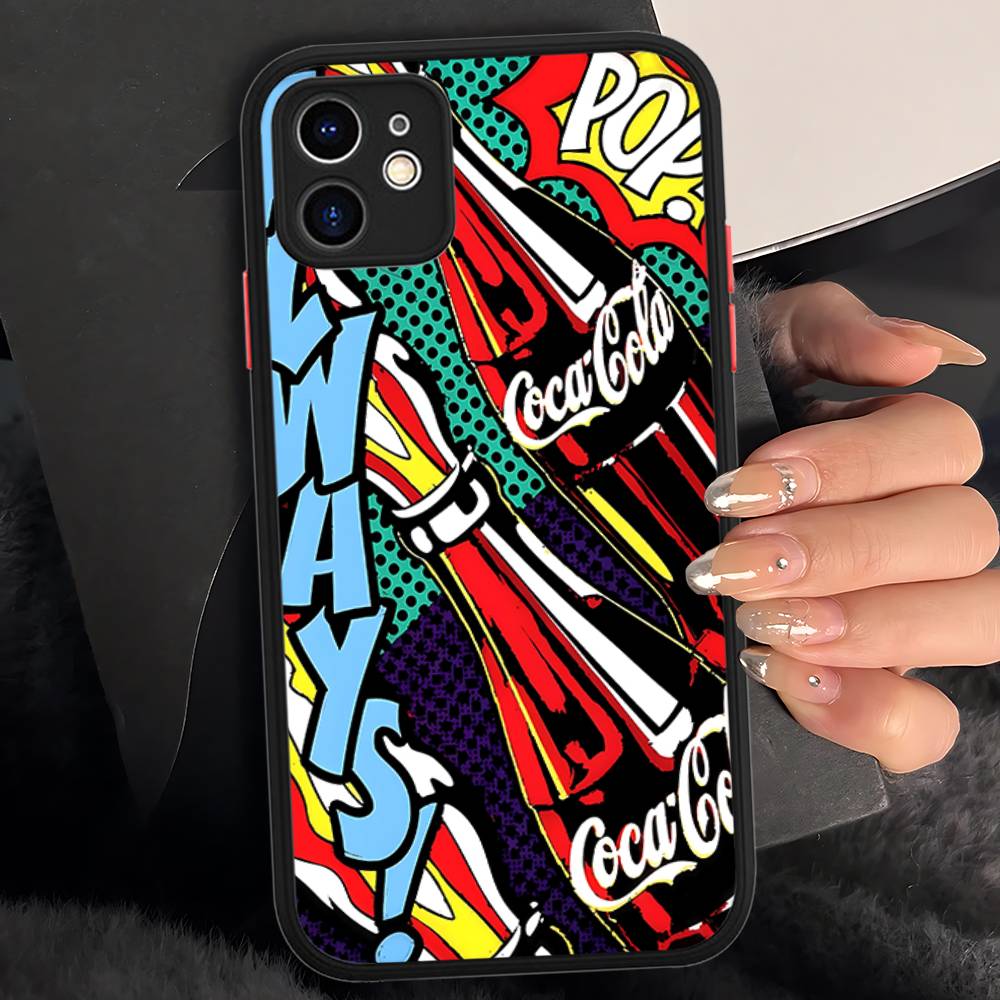 

C-Coca-Cola Phone Case For IPhone 16 15 14 11 12 13 Pro Max Plus 12 XS Max Back Cover Matte Case iphone 14 plus
