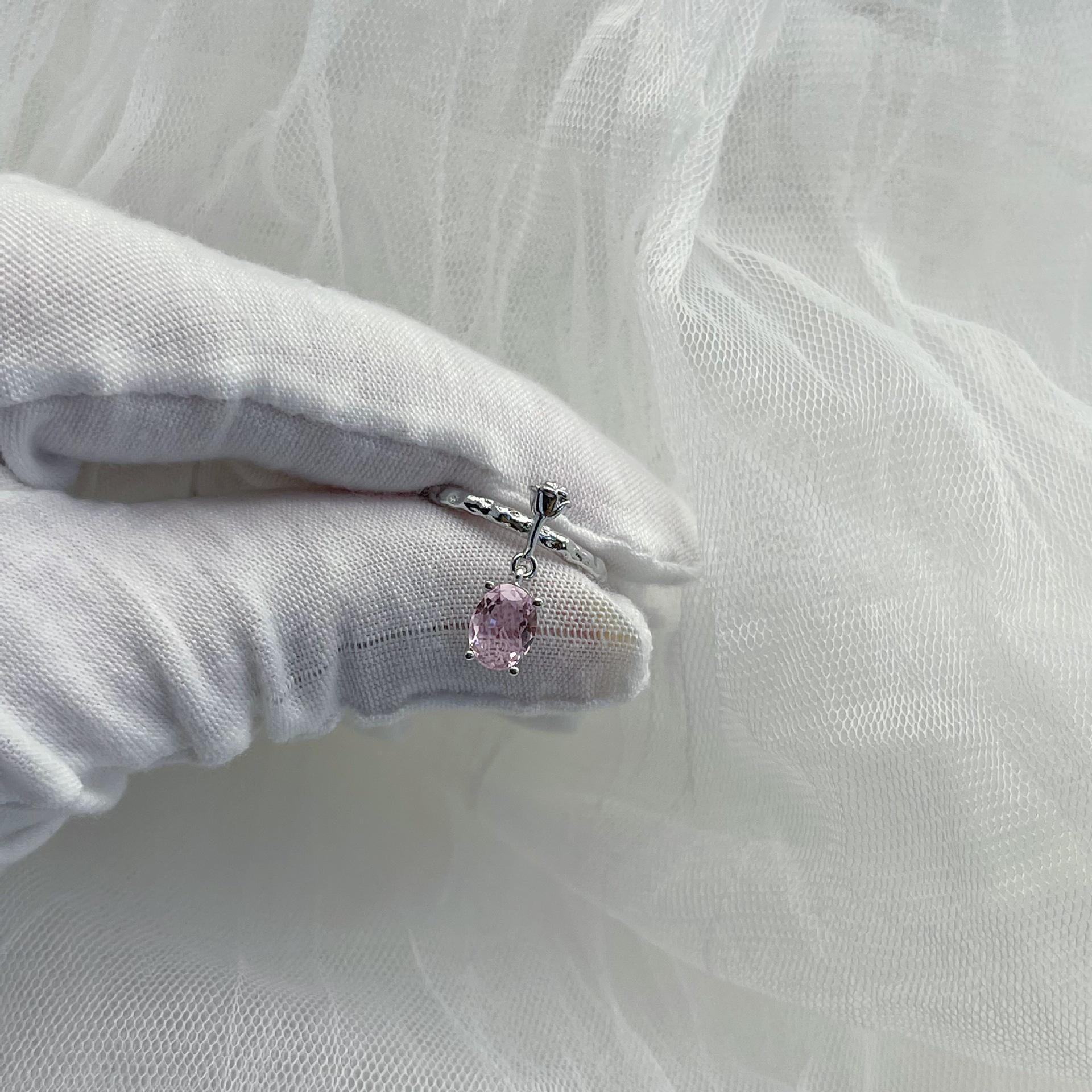 

Роскошное открытое кольцо в виде цветка розы из розового кристалла для женщин и девушек Adjustable платиновый